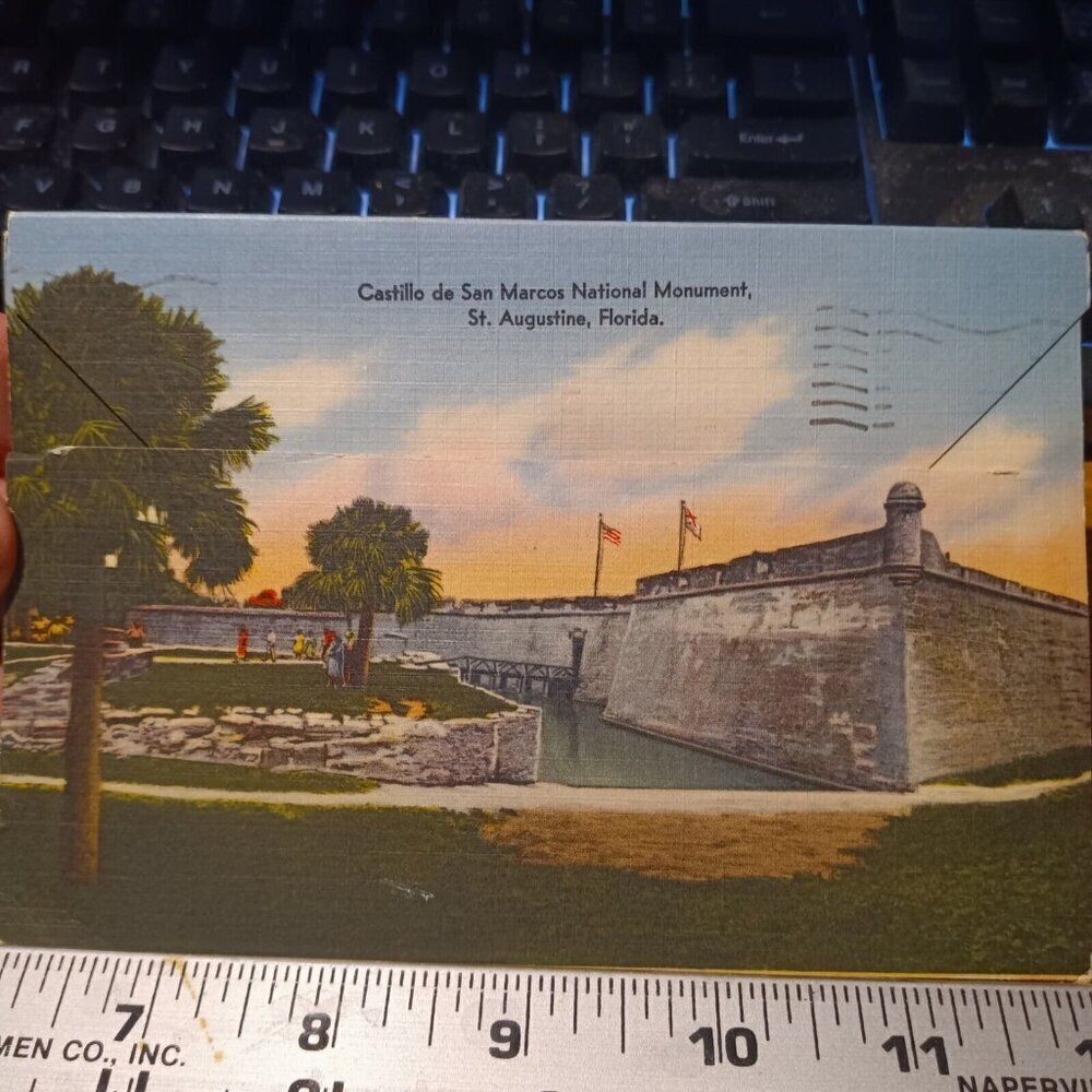 Vintage Castillo de San Marcos Florida Postcard Souvenir Folder FL St. Augustine